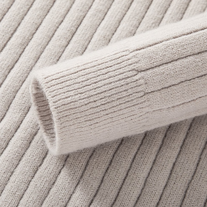 Men's Pullover Sweater Jumper Quarter Zip Pullover Sweater Jumper Ribbed Knit Regular Knit Plain Quarter Zip Modern Contemporary Work Daily Wear Clothing Apparel Fall & Winter Black White M L XL 2025 - $32.99 –P6