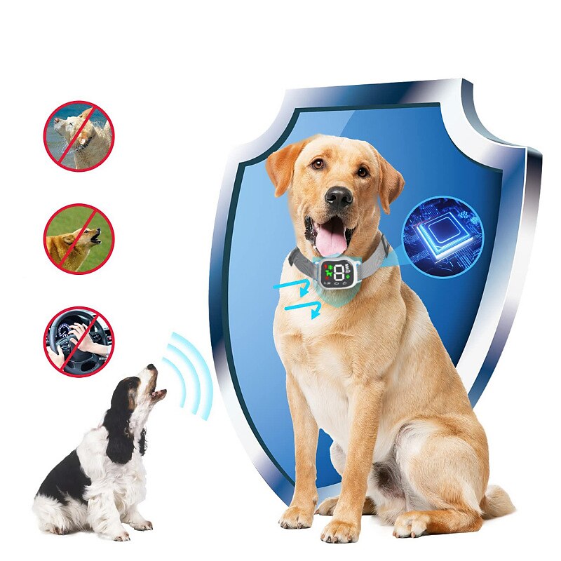 Color Screen Barking Stop Electric Shock Collar Vibration Training Dog Collar Automatic Barking Stop 2024 - $38.99 –P3