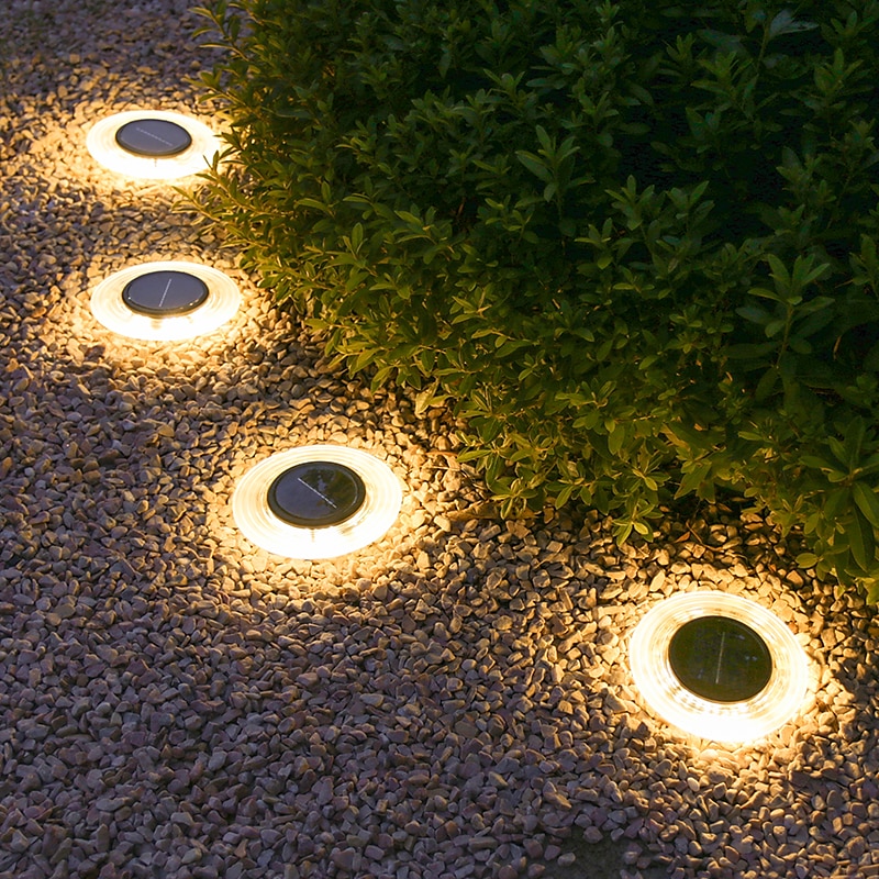 Solar-Untergrundleuchte, 28 LEDs, wasserdicht, für den Außenbereich, Rasenleuchte, Deckleuchte, in den Boden eingelassene Solar-Terrassenlampe, LED-Garten, Hof, Rasen, Gehweg, Dekor, Solar-Wandleuchte 2025 - $15.99 –P8