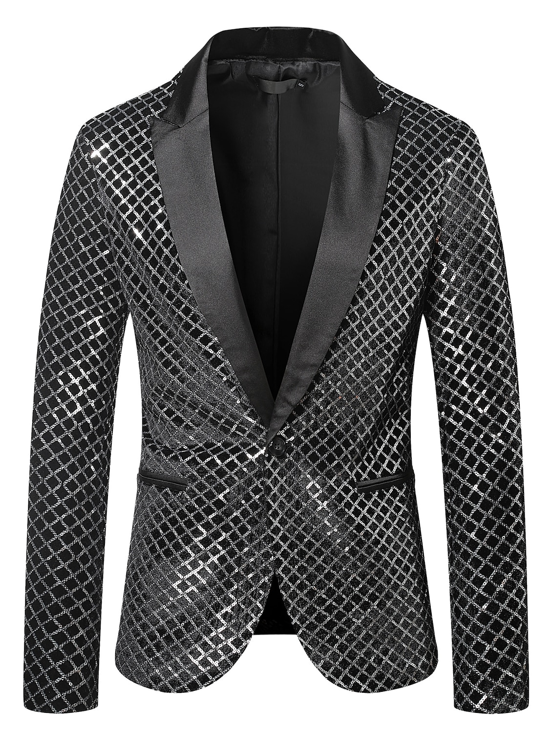 Disco 1980s Suits & Blazers Lapel Collar Blazer Peak Lapel Normal Disco Sequins Men's Halloween Masquerade Party Club Pride Parade Adults' Coat Fall & Winter 2025 - $9.99 –P5