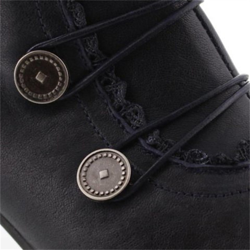 Women's Victorian Black Lace-Trimmed Button Ankle Boots - Perfect for Vintage Themed Events and Casual Elegance 2025 - $42.99 –P3