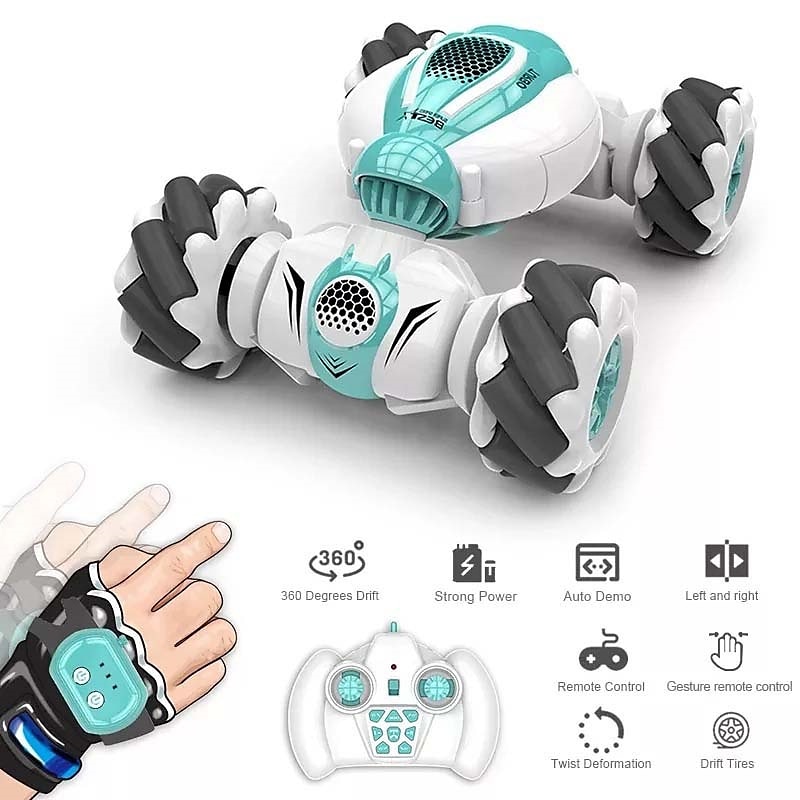 2025年 ミニジェスチャーセンシングツイストカーリモコン高速車オフロードクライミング四輪駆動スタント変形ドリフトレーシングおもちゃ  コレクション – $64.99 –P1