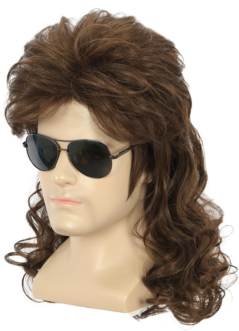 Long Dark Brown Wig Rock Star Style Mullet Cosplay Wig 70s 80s Costume Wig Carnival Curly Hair Party Wigs Halloween Wigs 2025 - $20.99 –P11