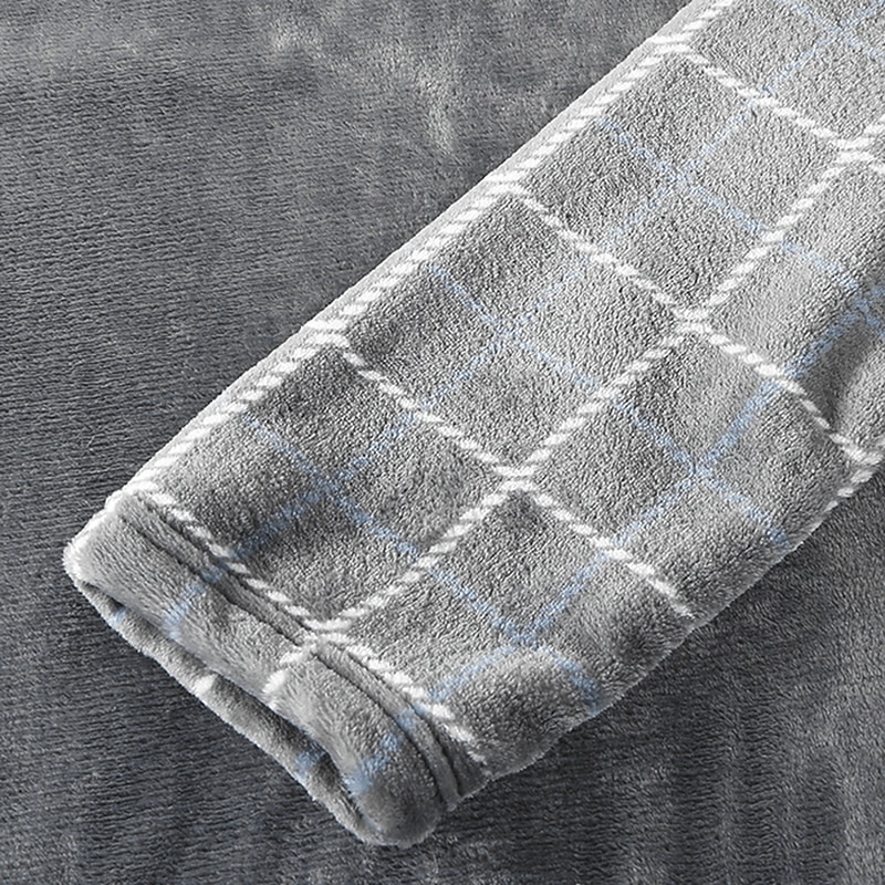 Hombre Ropa de salón Pijama Conjunto pijama Top y pantalón de pijama 2 Piezas Plaid Elegante Casual Confort Hogar Diario Franela Comodidad Cuello Barco Manga Larga Pullover Pantalón Cintura elástica 2025 - $48.99 –P15