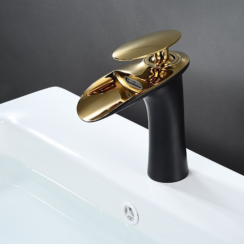 بالوعة الحمام الحنفية - شلال مطلي / طلاء ملون في وسط التعامل مع واحد ثقب واحدBath Taps 2025 - $105.99 –P9