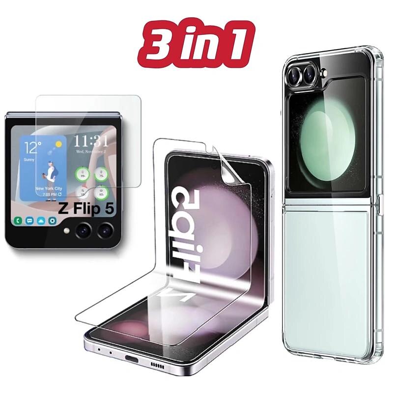 1 Set Screen Protector Back Screen Protector For Samsung Galaxy Z Flip 5 Tempered Glass TPU Hydrogel TPU 9H Hardness Anti Bubbles Anti-Fingerprint High Definition Ultra Thin 2025 - $10.99 –P2