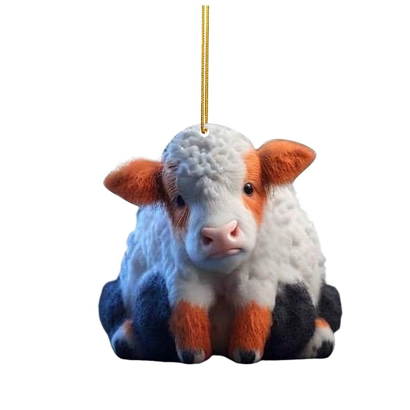 1 stk bedårende tegneserie kubil sjarm - perfekt for juletrepynt & bilinteriørtilbehør! 2025 - $9.99 –P6