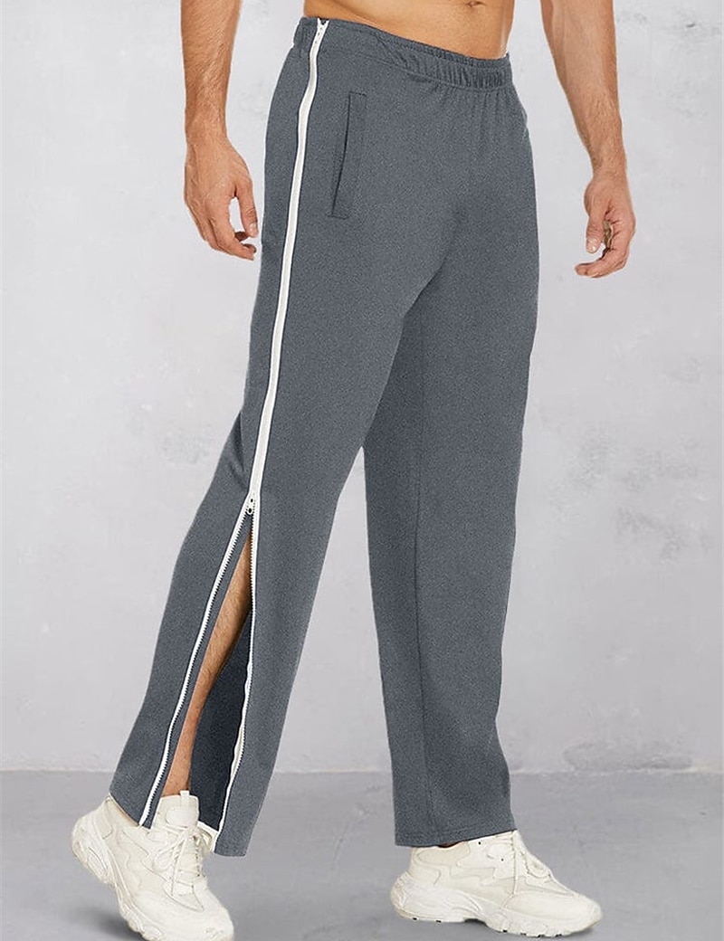  Tear Away Pants for Men's Track Pants Zipper Leg Side