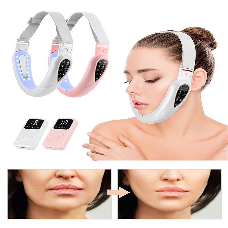 New EMS Face Lifting Machine Double Chin Remover Face Slimmer V - Face Lift Skin Tightening Device Facial Vibration Massagers 2025 - $35.99 –P6