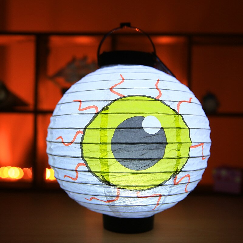 Halloween Paper Lantern Pumpkin Bat Spider Skeleton Castle LED Lantern Light for Indoor Outdoor Halloween Party Decor 2025 - $9.49 –P6