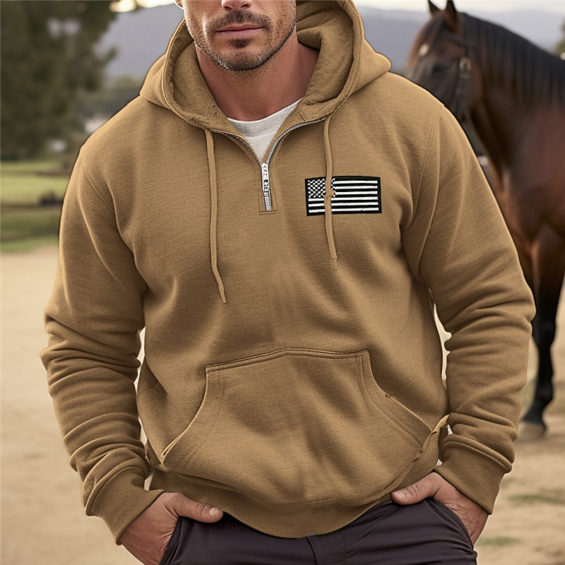 Men's Hoodie Full Zip Hoodie Blue Orange Brown Gray Hooded National Flag Sports & Outdoor Daily Holiday Polyester Streetwear Cool Casual Spring &  Fall Clothing Apparel Hoodies Sweatshirts  Long 2026 - $34.99 –P2