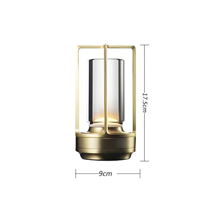 Candeeiro de mesa recarregável sem fio LED retro bar lâmpadas de mesa de metal toque dimmer luz noturna tri-cores para restaurante quarto bar hotel luzes de decoração de casa de 2025 por $53.99 –P1