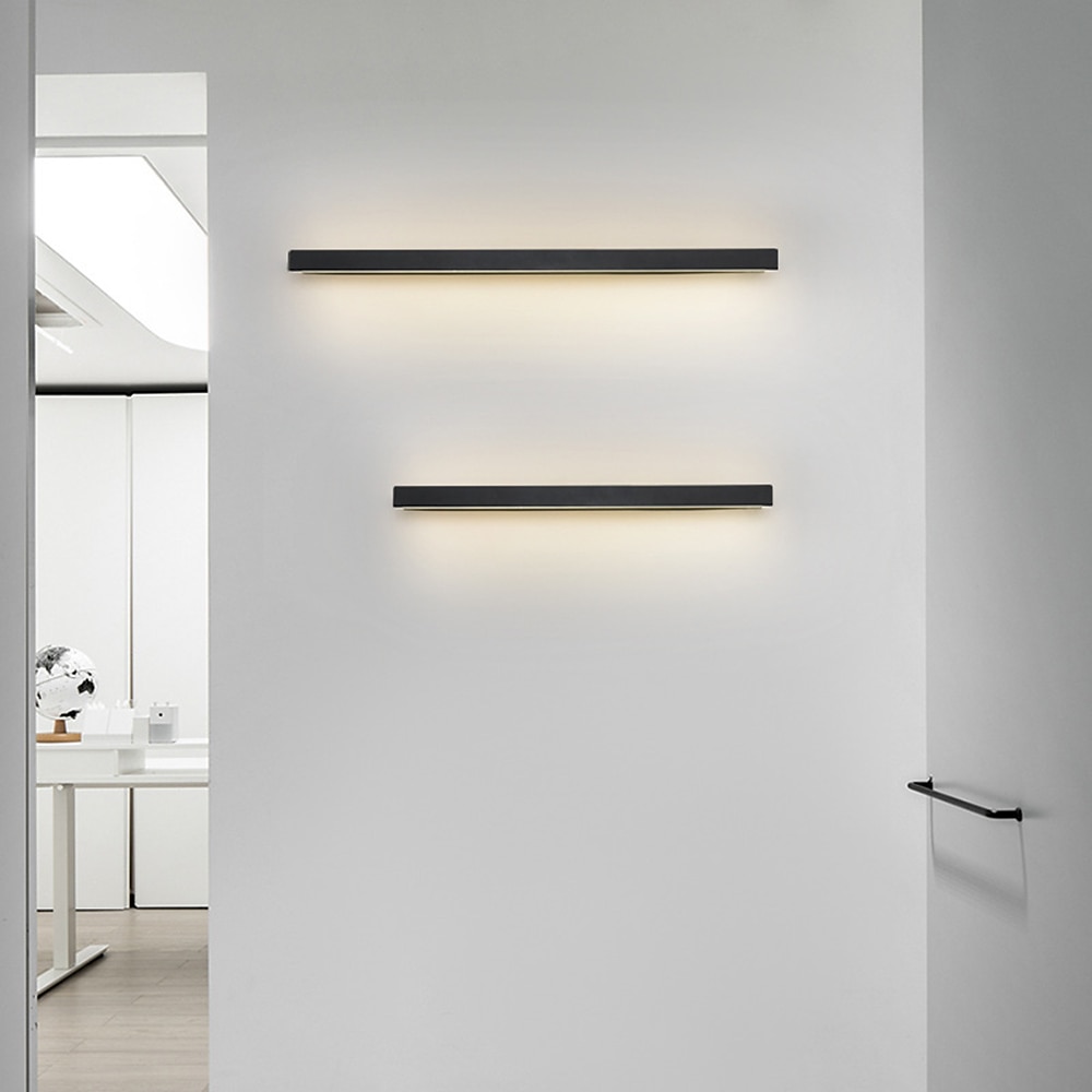 Mensola per lampada da parete lunga minimalista, lampada da parete moderna a LED 60/80/100/120 cm, comodino, camera da letto, soggiorno, applique da parete per interni in alluminio, applique 110-240 V del 2025 a $99.99 –P3