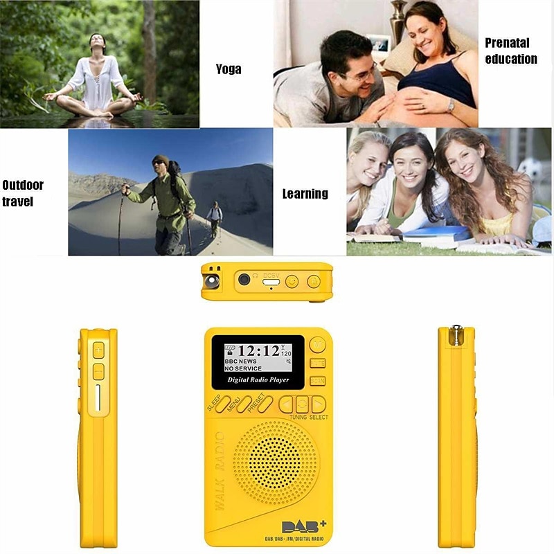 Mini Pocket DAB Digital Radio FM Digital Demodulator Portable MP3 Player with 1.44 Inch LCD Screen Built-in Rechargerable Battery 2025 - $61.99 –P3