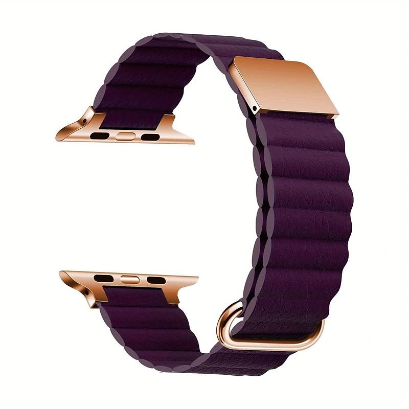 Συμβατό με Ζάντα ρολογιού Apple Watch 38mm 40mm 41mm 42mm 44mm 45mm 49mm Μεταλλικό κούμπωμα Γυναίκες άνδρες Δέρμα Ανταλλακτικό λουράκι ρολογιού για iwatch Ultra 2 Series 9 8 7 SE 6 5 4 3 2 1 2025 - $21.99 –P10