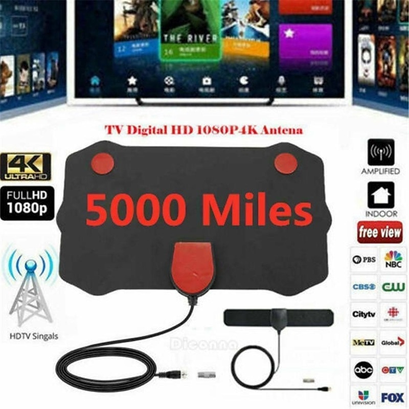 5000 Miles Range HDTV Antenna 4K HD Indoor Digital TV Aerial Signal Amplifier 2025 - $17.99 –P2