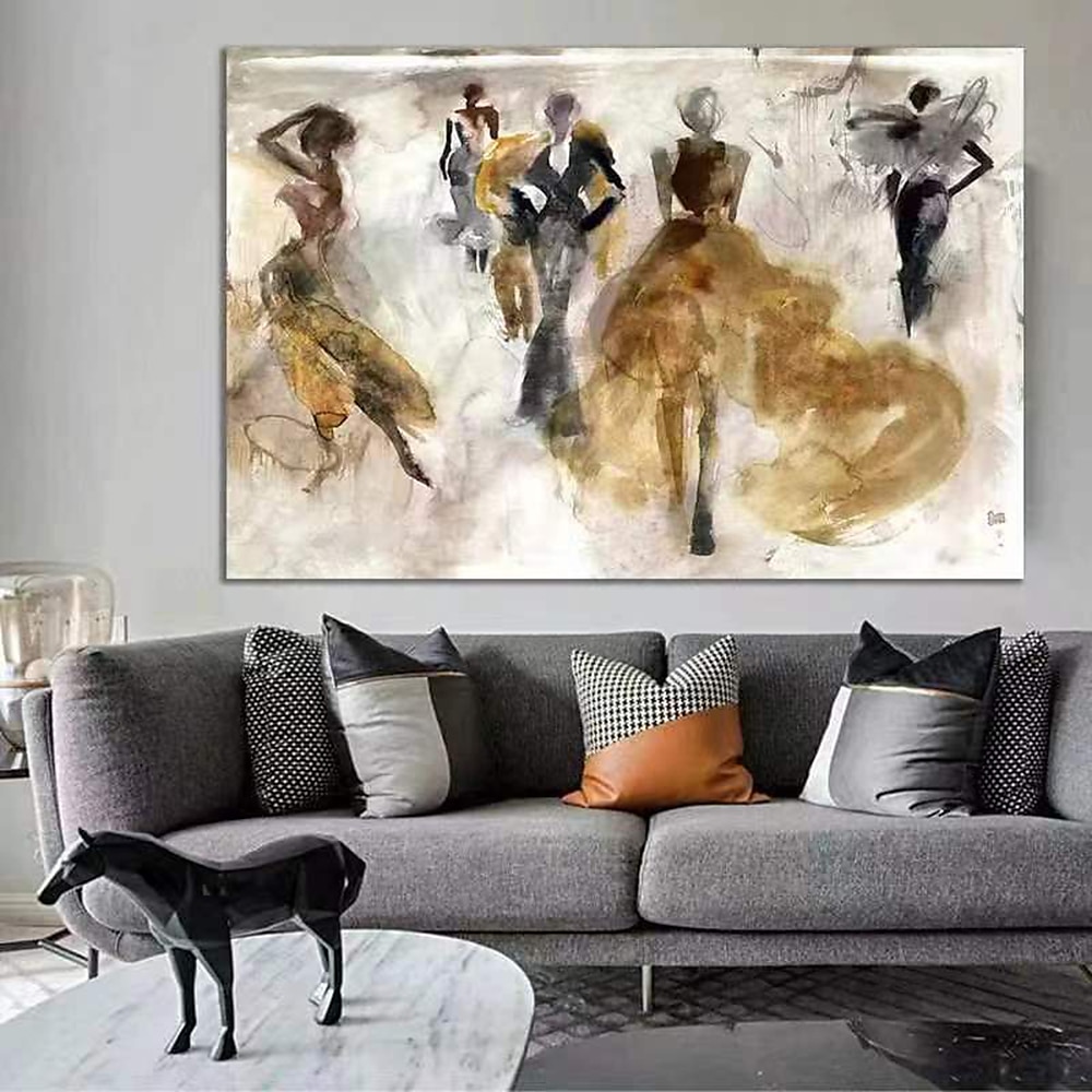 Hang-Ölgemälde Handgemalte Horizontal Abstrakt Menschen Klassisch Modern Ohne Innenrahmen (ohne Rahmen) 2025 - $83.99 –P6