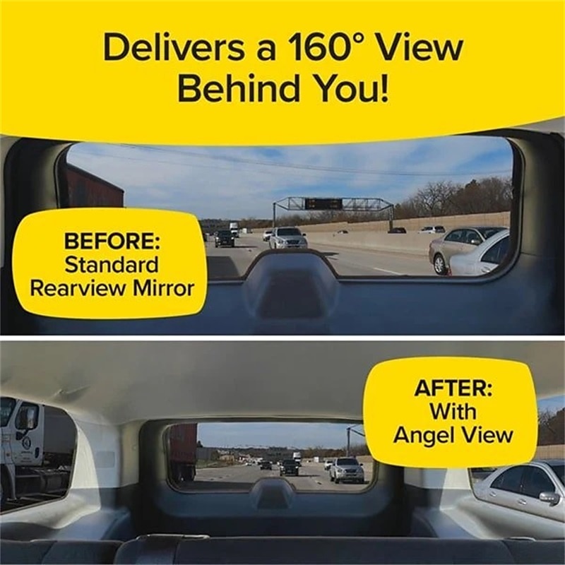 StarFire 1pc Car Wide Angle Rearview Mirror Curved Interior Large Field Of View Inside Mirror Blind Area Auxiliary Mirror 2025 - $17.99 –P4