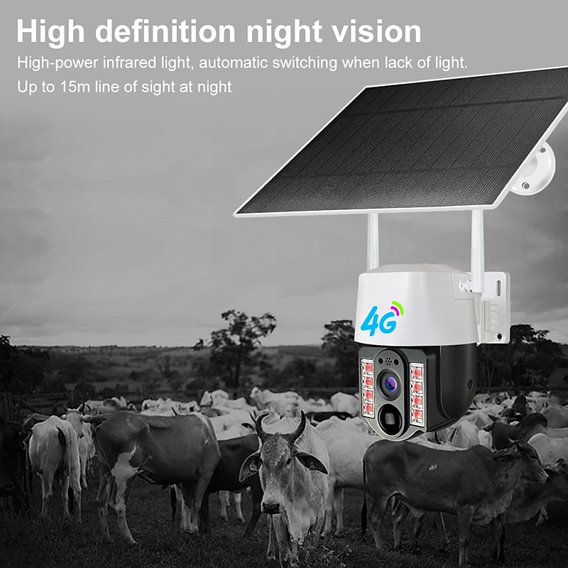 4G Sim Solar Panel Camera Wifi Outdoor CCTV Camara PIR Humanoid Detection Night Vision VC3-W Security Protection Built in Battery 2025 - $87.99 –P7