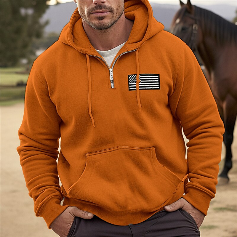 Men's Hoodie Full Zip Hoodie Blue Orange Brown Gray Hooded National Flag Sports & Outdoor Daily Holiday Polyester Streetwear Cool Casual Spring &  Fall Clothing Apparel Hoodies Sweatshirts  Long 2026 - $34.99 –P1