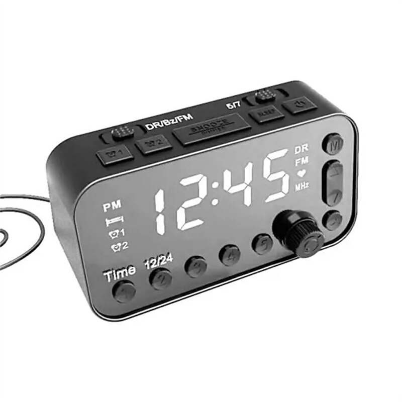 Digital Alarm Clock DAB/FM Radio Backup Dual Alarm Settings Jumbo Screen Display Electronic Desktop Clock with Snooze Function 2025 - $61.99 –P8