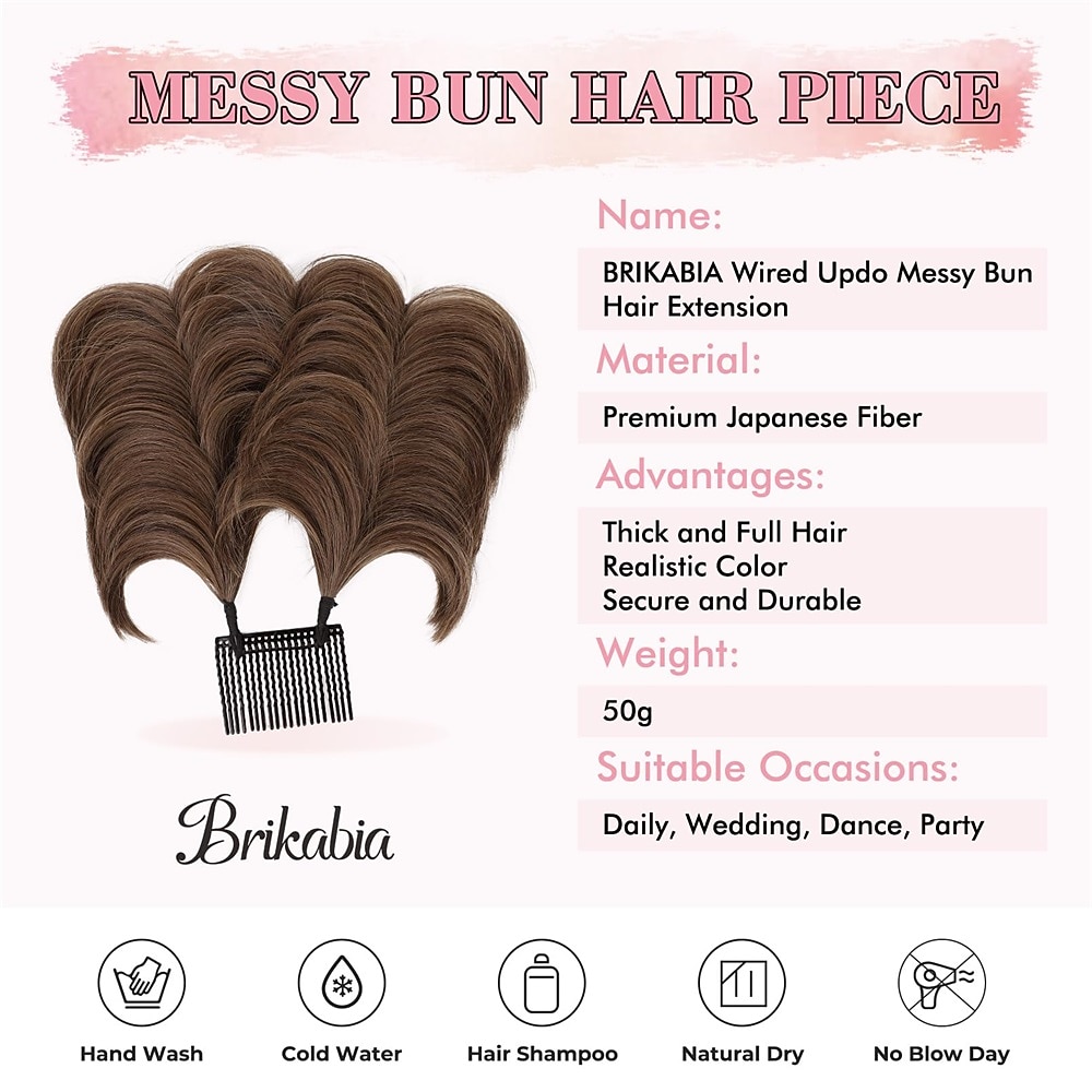 Chignons Knot Clip-in Synthetisch haar Haar stuk Haarextensies Gekruld Feest Alledaagse kleding Feesten & Uitgaan A1 A2 A3 2026 - $16.49 –P8