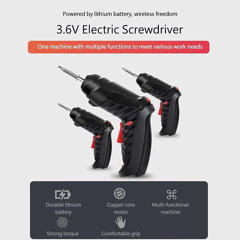 15PCS/Set Foldable Electric Screwdriver Repairing Tools Screw Tightening USB Charging With LED Lighting For Maintenance Installation 2025 - $22.99 –P6