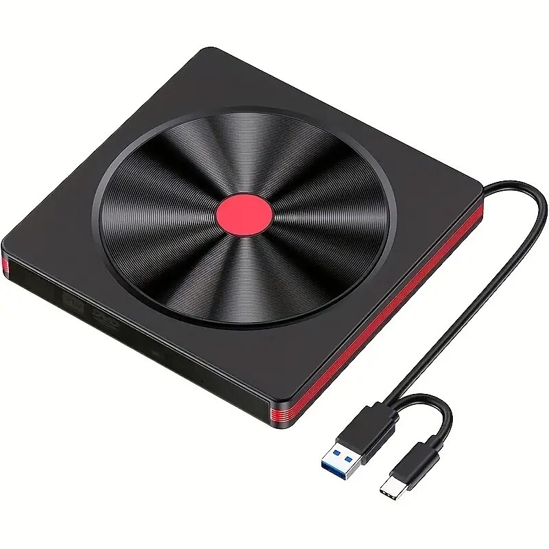 Unidad de CD/DVD USB 3.0 tipo C portátil con estuche protector - Compatible con Windows 11/10/8/7 Mac MacBook Pro/Air 2025 - $39.99 –P1