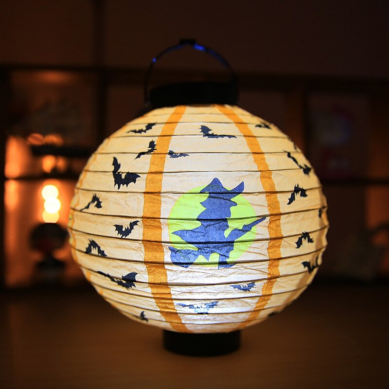 Halloween Paper Lantern Pumpkin Bat Spider Skeleton Castle LED Lantern Light for Indoor Outdoor Halloween Party Decor 2025 - $9.49 –P12