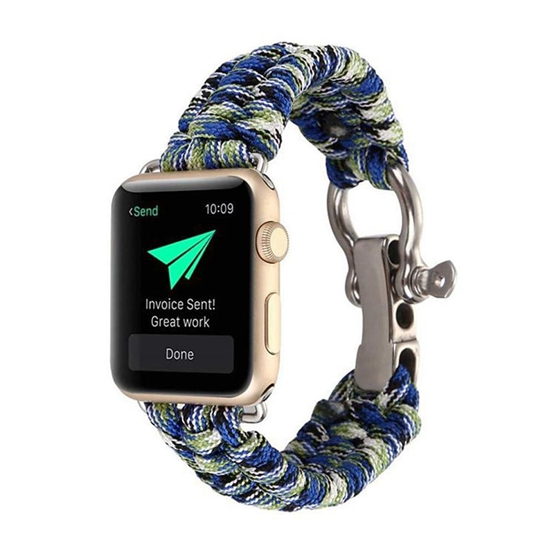 1 pacote Corda trançada artesanal Compatível com Pulseira Apple Watch 38mm 40mm 41mm 42mm 44mm 45mm 49mm Entrançado Elástico Ajustável Tecido pulseira de substituição para iwatch Ultra 2 Series 9 8 7 de 2025 por $12.99 –P1