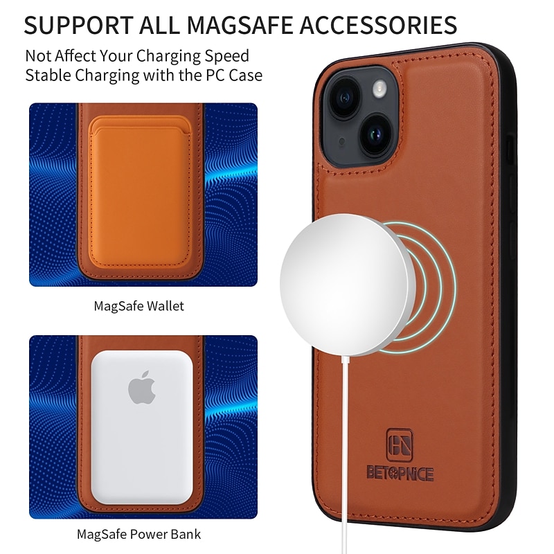 Phone Case For iPhone 17 Pro Max 17 Air 16 15 14 Pro Max Plus 13 12 11 Pro Max Mini Magnetic Adsorption Wallet Case with Stand Holder Magnetic Full Body Protective Solid Color TPU PU Leather 2025 - $16.99 –P9