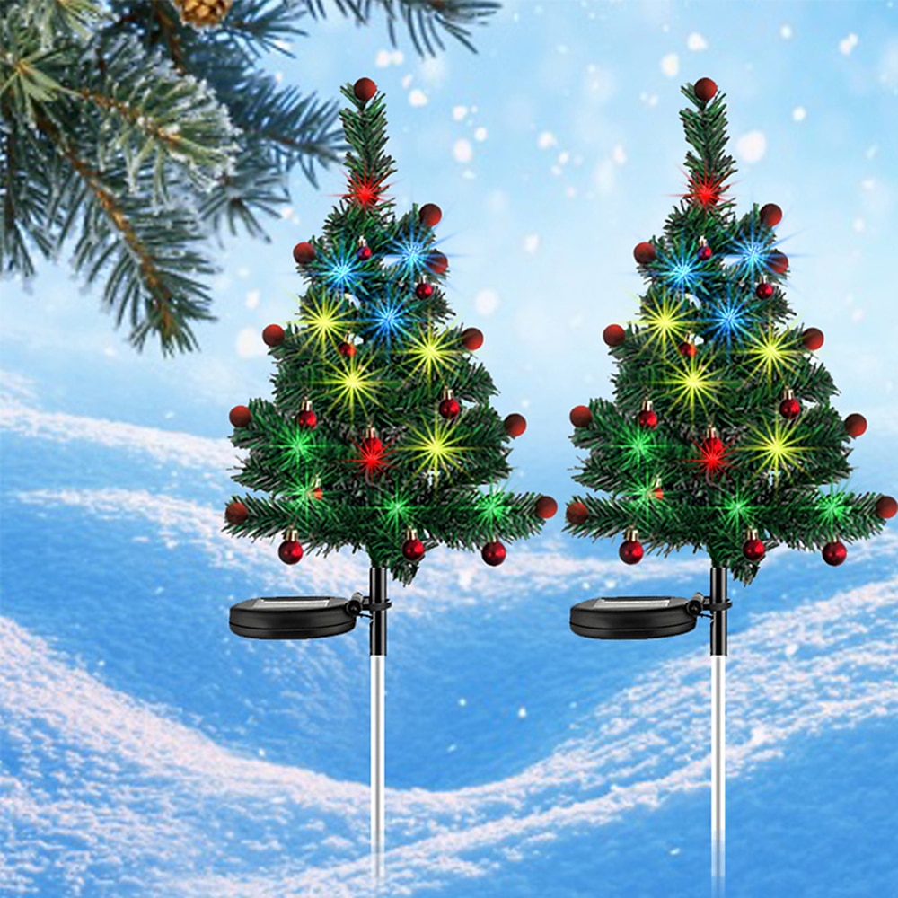 Set Di Luci Solari Per L'albero Di Natale Decorazione Esterna Cortile Con Giardino Corridoio Luce Solare Per L'albero Di Natale Del Prato Luce Per L'atmosfera Della Festa Delle Feste del 2025 a $21.99 –P1