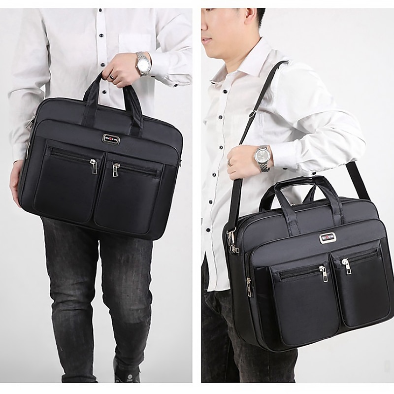 Men's Business Laptop Bag with Shoulder Strap, Water-Resistant Work Briefcase with Multiple Zipper Pockets for Office and Travel 2025 - $26.99 –P2