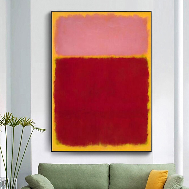 1 pezzo segni rothko tela arte della parete dipinta a mano opera d'arte pittura immagine per ufficio camera da letto casa decorazione moderna tela arrotolata (senza cornice) del 2025 a $75.99 –P8
