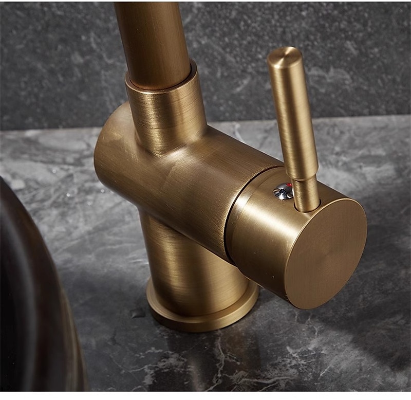 Bathroom Sink Faucet - Classic Antique Brass Centerset Single Handle One HoleBath Taps 2026 - €123.91 –P2