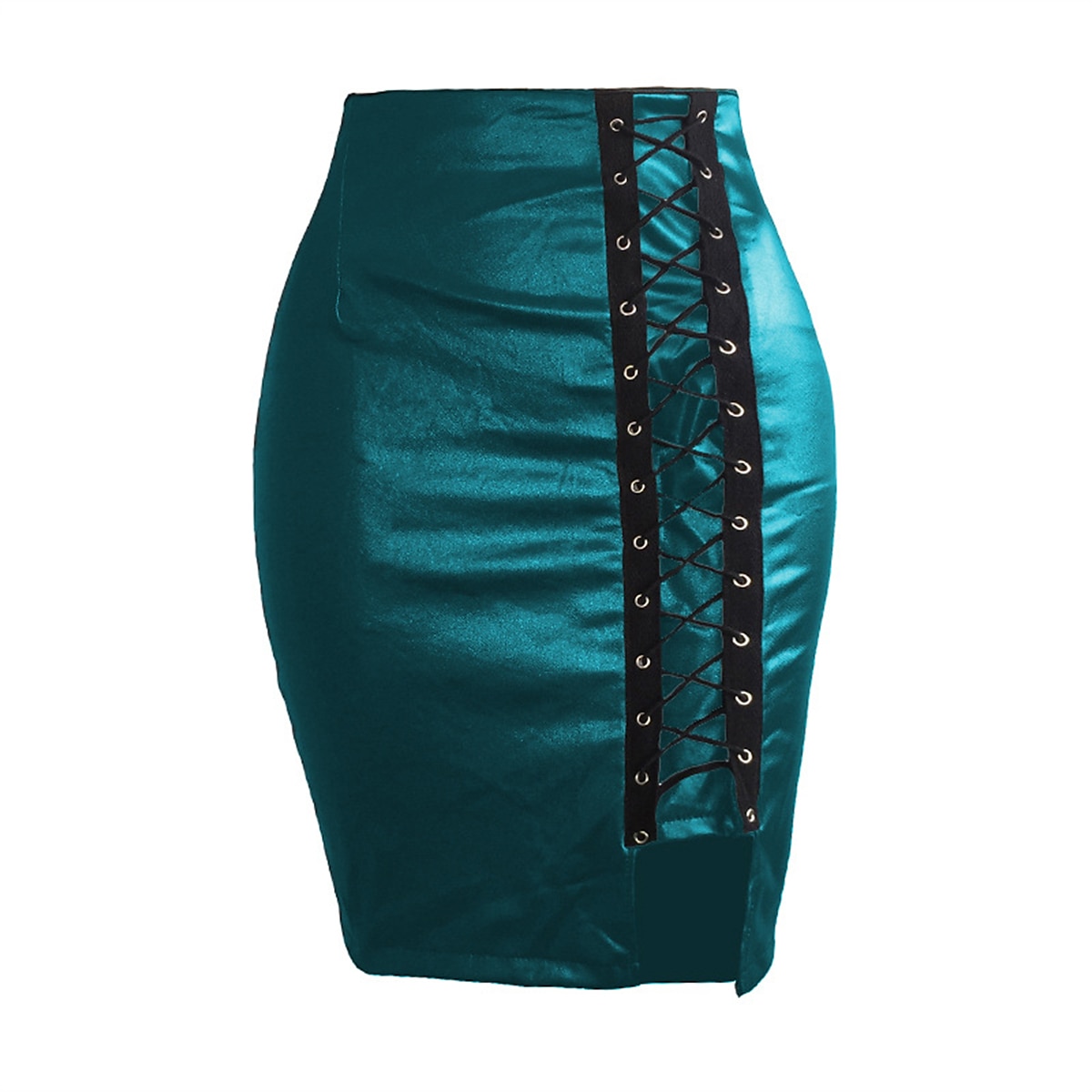 Women's Skirt Bodycon Midi High Waist Skirts Drawstring Solid Colored Street Daily Spring & Summer Elegant Fashion Casual Wine Black Dark Red Blue 2025 - $19.99 –P5