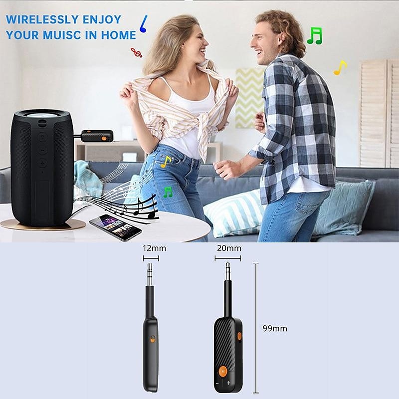 2025年 3.5 ミリメートル aux Bluetooth 5.2 トランスミッターレシーバーミニステレオワイヤレスオーディオアダプタードングル PC tv Bluetooth ヘッドフォンスピーカー  コレクション – $17.99 –P8