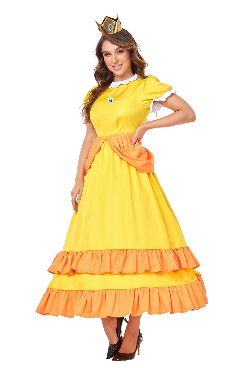 Super Bros Prinsessa Peach Cosplay-Asut Aikuisten Naisten Cosplay Karnevaali Suoritus Halloween Karnevaali Naamiaiset Mardi Gras Helppo karnevaaliasu 2025 - $50.99 -P12
