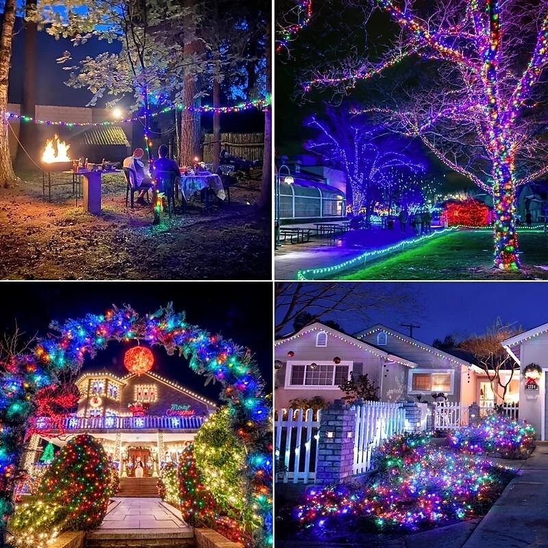 5M 10 m 20 m Světelné řetězy 50/100/200/300 LED diody EL Teplá bílá Chladná bílá Vícebarevné Světla z měděného drátu předvečer Všech svatých Svatba Vánoční dekorace 5 V 2025 - $12.49 –P8
