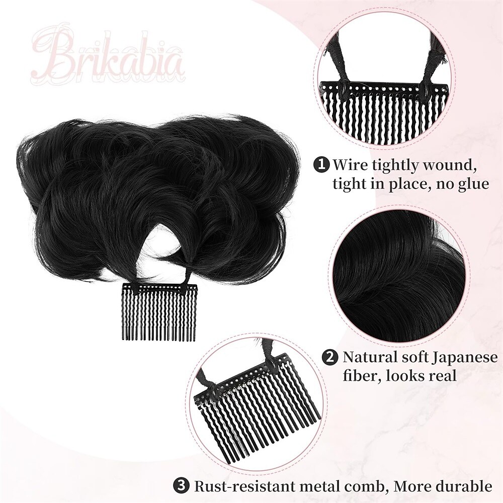 Chignons Knot Clip-in Synthetisch haar Haar stuk Haarextensies Gekruld Feest Alledaagse kleding Feesten & Uitgaan A1 A2 A3 2026 - $16.49 –P14