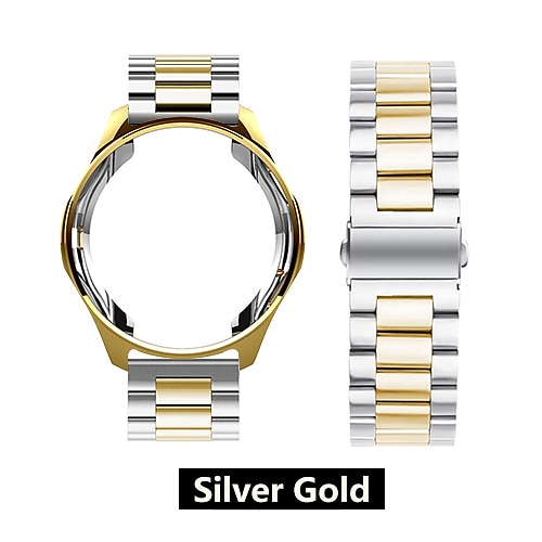 Watch Band for Samsung Galaxy Watch 6 5 4 40/44mm Watch 6 Classic 43/47mm Watch 5 Pro 45mm Watch 4 Classic 42/46mm 3 41mm Stainless Steel Replacement  Strap with Case Sport Band Wristband 2025 - $18.99 –P12