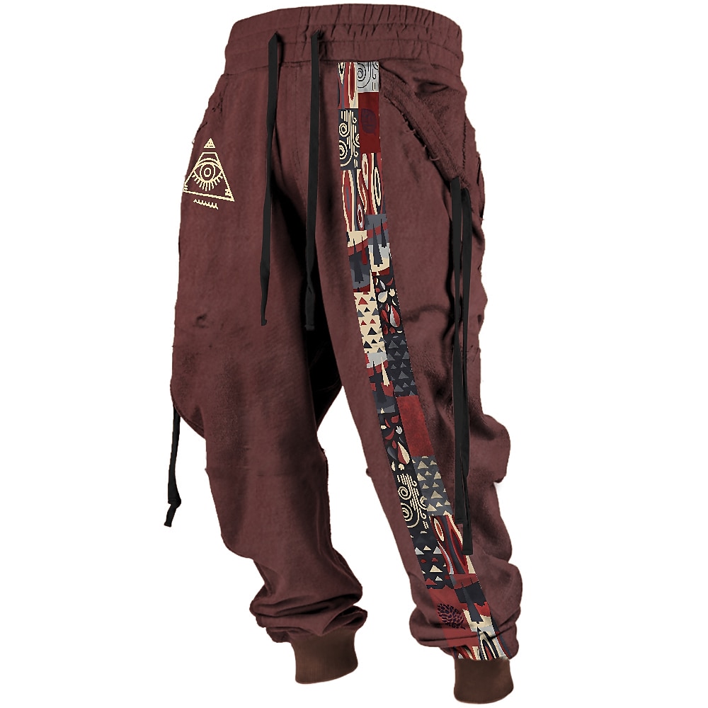 Stammes Bandana-Druck Vintage Herren 3D-Druck Jogginghose Trainingshose Hosen Hose Outdoor Strasse Casual Polyester Schwarz Rot Blau S M L Mittlere Taillenlinie Elastizität Hose 2025 - $32.99 –P4