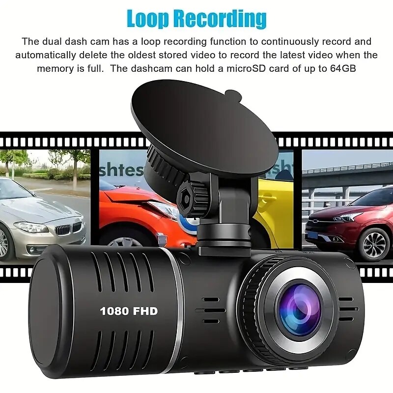 3 Cameras Lens 2.5In Car DVR Dash Cam HD Dash Camera Three Way Lens Video Recorder 1080P Black Box Cycle Dashcam Camcorder 2025 - $81.99 –P5