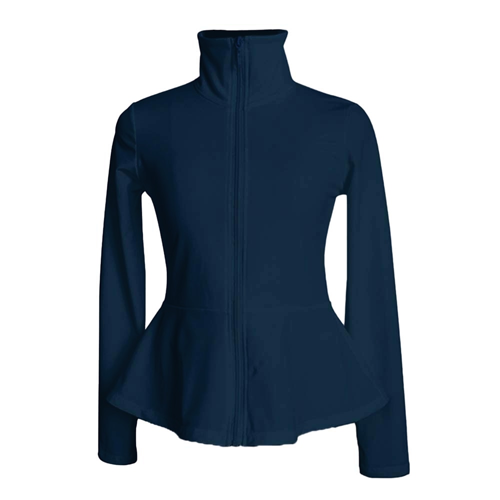 Figure Skating Fleece Jacket Women's Girls' Ice Skating Jacket Top Navy Black White Stretchy Training Competition Skating Wear Thermal Warm Long Sleeve Ice Skating Figure Skating 2025 - $45.99 –P9