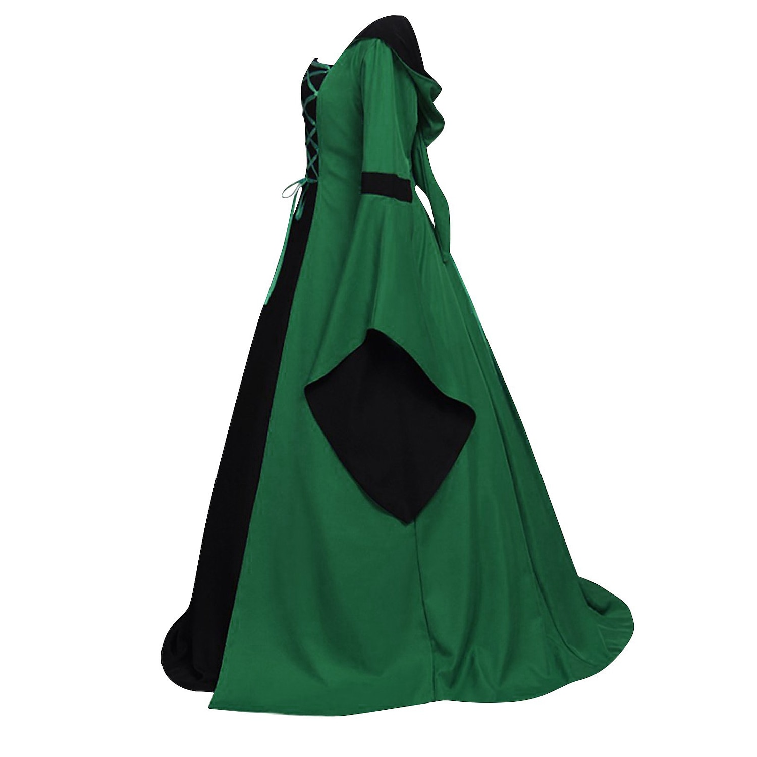 Retro Vintage Medieval Renaissance Dress Viking Elven Color Block Women's Celtic Fantasy Royal Halloween Carnival Masquerade LARP Adults' Dress 2025 - $56.99 –P14