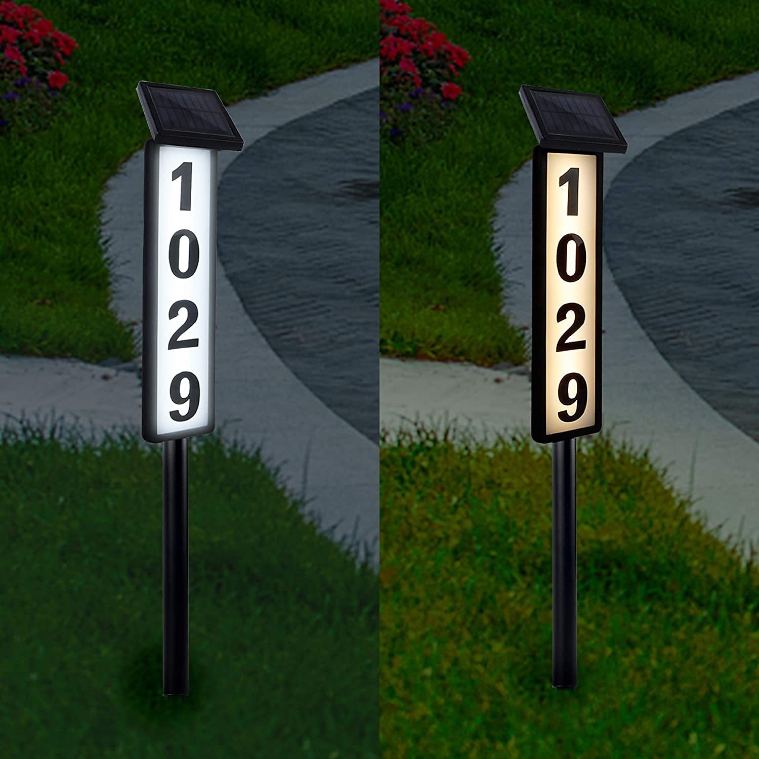 signe de numéro de maison solaire lettres d'éclairage à LED solaire signes d'adresse solaires imperméables pour la cour plaque d'adresse d'éclairage à LED solaire pour la maison et la maison de 2025 ? $46.99 –P2