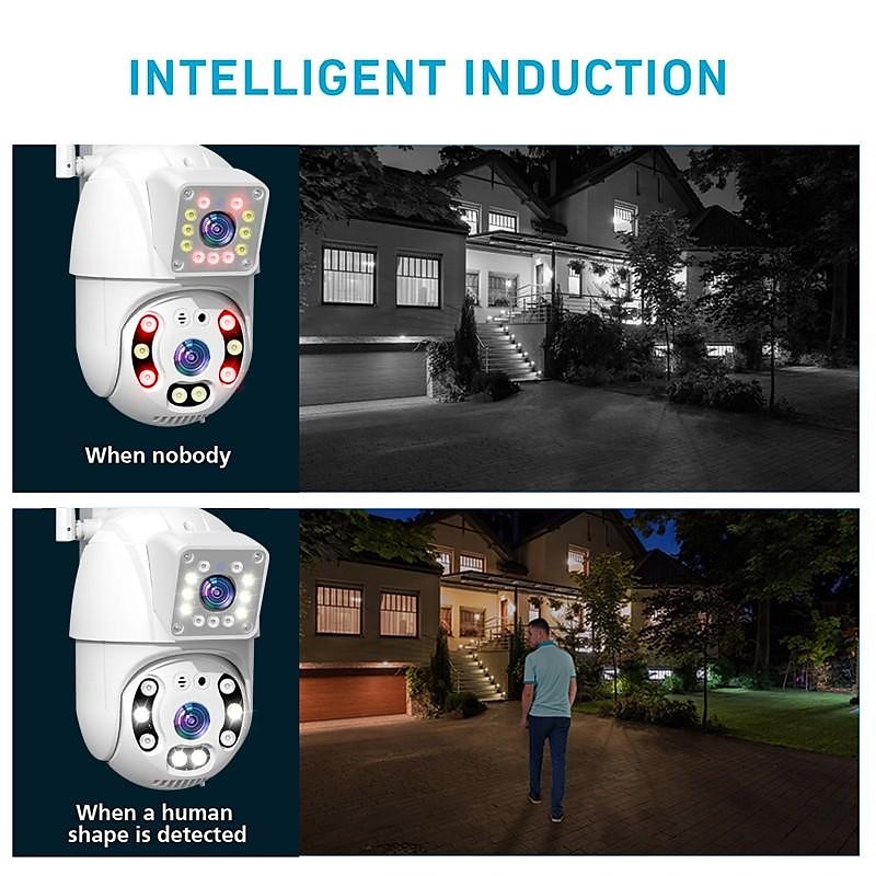 1080P Dual Lens Outdoor Security Camera CCTV Surveillance Camera PTZ Camera 2.4GHz Wireless WiFi Camera Motion Detection Night Vision Auto Tracking Camera IP66 Waterproof 2025 - $51.99 –P5