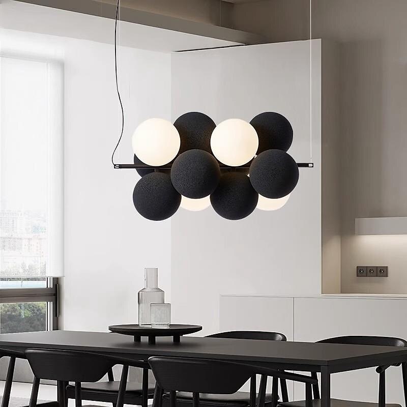 LED suspension 10 lumières verre globe lustre lumière moderne noir rose lustres pendentif luminaire vintage globe boule plafond encastré luminaire 110-240v de 2025 ? $499.99 –P9