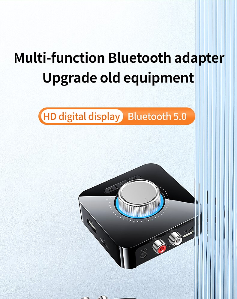 Bluetooth Receiver Transmitter LED BT 5.0 Stereo AUX 3.5mm Jack RCA Handsfree Call TF U-Disk TV Car Kit Wireless Audio Adapter 2025 - $33.99 –P1