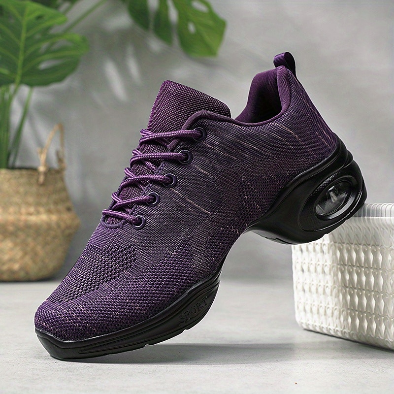 tênis de dança de malha leve femininos – sapatos de jazz respiráveis com cadarço para fitness, zumba e dança hip-hop de 2025 por $34.99 –P15